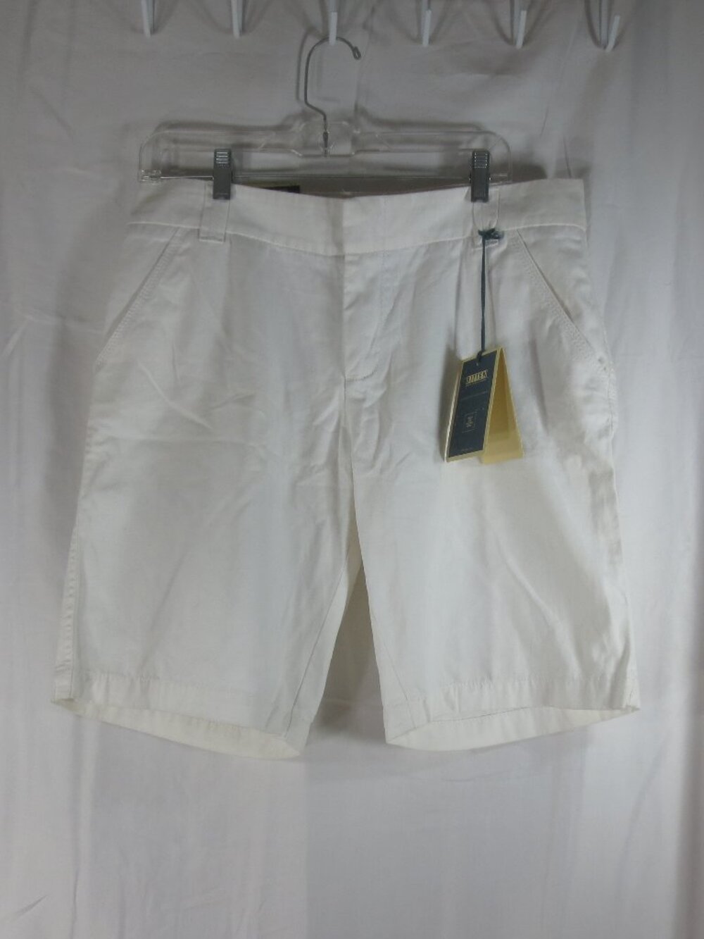 NEW Bitten Shorts White Soft 100% Cotton High Rise Classy Comfy Bermuda Size 12